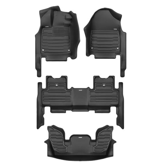 TuxMat - For Acura MDX 2022-2027 Models - Custom Car Mats - Maximum Coverage, All Weather, Laser Measured - This Full Set Includes 1st, 2nd and 3rd Rows