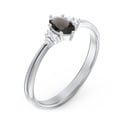 thumbnail image 3 of Birthstone Oval Ring with Shoulder Accents - Smokey Quartz (June), 3 of 5