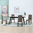 thumbnail image 1 of vidaXL Dining Chairs 4 pcs Taupe Fabric, 1 of 5