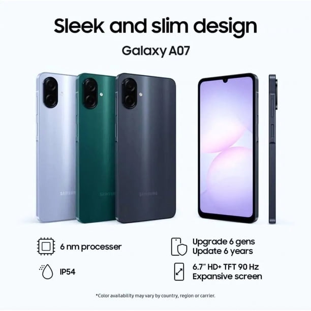 Samsung Galaxy A07 (NEW)4GB/64GB-GREEN - Walmart.ca