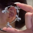 thumbnail image 2 of 1 pair of Rhinestone Elf Ear Cuffs Non Piercing Ear Cuffs Clip on Earrings Ear Accessories, 2 of 8