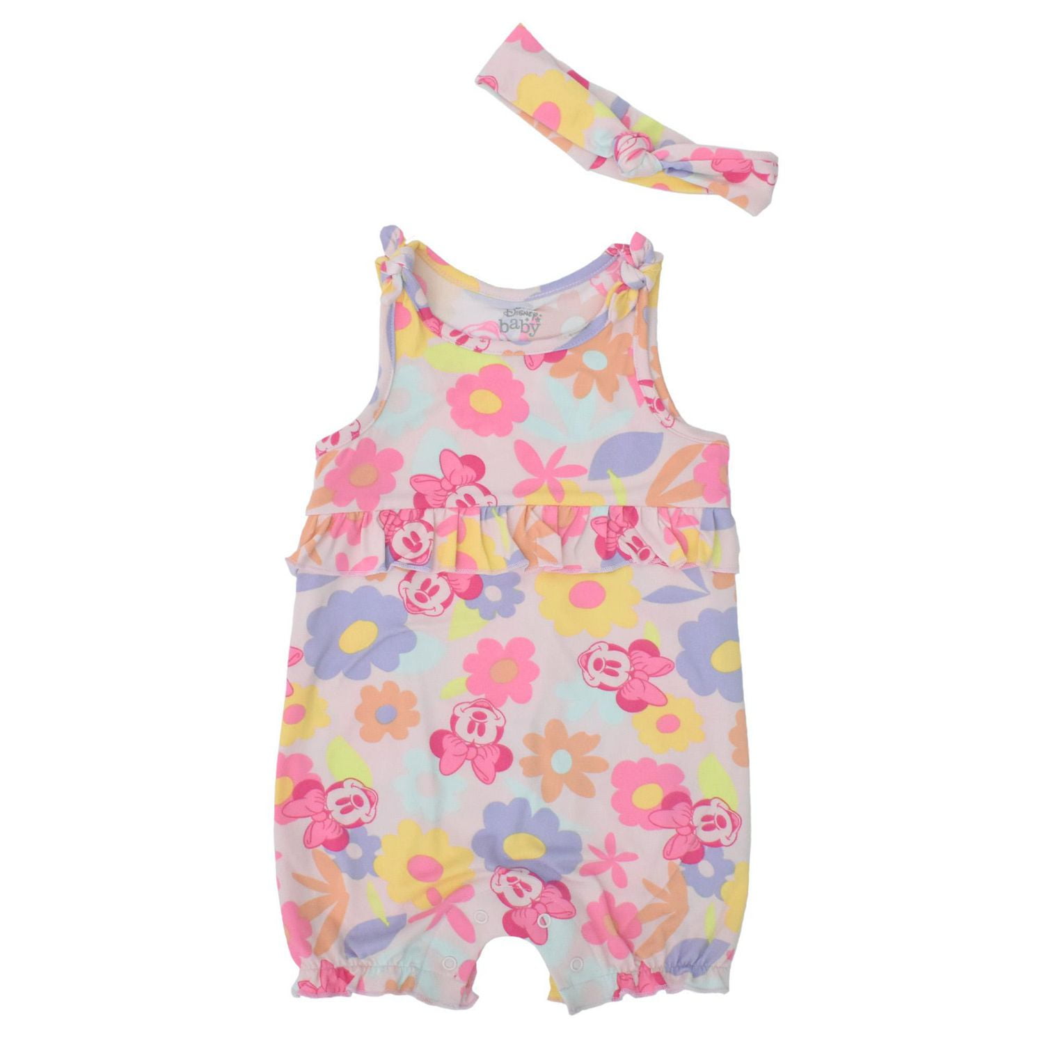 Disney Minnie Mouse 2pc Romper and Headband Set
