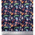 thumbnail image 1 of Soimoi Cotton Poplin Fabric Balloon & Cute Animals Kids Print Fabric by The Yard 56 Inch Wide, 1 of 3