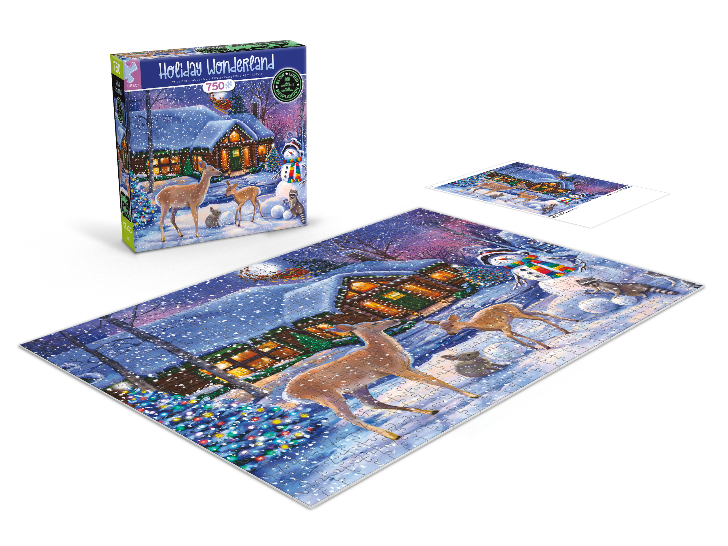 Puzzle en pièces s’emboîtant Ceaco Holiday Wonderland de 750 pièces pour adultes à partir de 14 ans