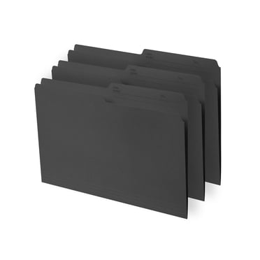 Continental Letter size File Folders. Black colour, 12 count