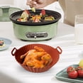 thumbnail image 4 of Brown Reusable Fryer Liner In Brown Silicone For Air Fryer #43u31, 4 of 4