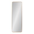 thumbnail image 2 of Kate and Laurel Zayda Radius Rectangle Wall Mirror, 16 x 48, Gold, Metal Framed Minimalist Rectangular Mirror with Rounded Corners, 2 of 7