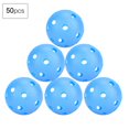 thumbnail image 1 of HLONK 50 Pack Solid Color Hollow Air Flow Golf Practice Balls  Blue - Perfect for Indoor Use and Kids, 1 of 8