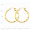 thumbnail image 4 of Boucles d'Oreilles Créoles Rondes 2,5 mm en Or Jaune 10K Poli, 4 of 4