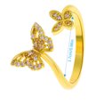 thumbnail image 3 of Up to 65% Off Butterfly Ring Personality Full Diamond Butterfly Geometric Metal Open Ring Jewelry Necklace Rings Earring Jewelry on Clearance, 3 of 5