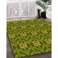 thumbnail image 3 of Ahgly Tapis Rond Lavable en Machine Intérieur Transitionnel Vert Pistache, 7 Pieds Rond, 3 of 7