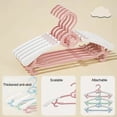 thumbnail image 4 of 5 Pcs Baby Clothes Hangers Anti-slip Cartoon Bear Decor Retractable High Tenacity Anti-deformed Dry Clothes Contrast Color Wet Clothes Kids Clothes Racks Wardrobe Supplies, 4 of 8