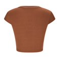 thumbnail image 4 of Timegard Going out Tops for Women Ribbed Cap Sleeve Low V Neck Comfy Slim Cropped Tops Summer Fashion, 4 of 5