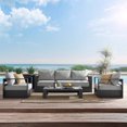 thumbnail image 1 of Modway Tahoe Outdoor Patio Powder-Coated Aluminum 4-Piece Set in Gray Gray, 1 of 10