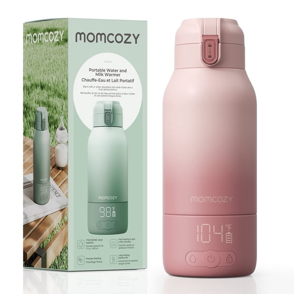Momcozy Chauffe-biberon Portable, Chauffe-Lait de Voyage 17 Oz avec Deux Modes de Chauffage
