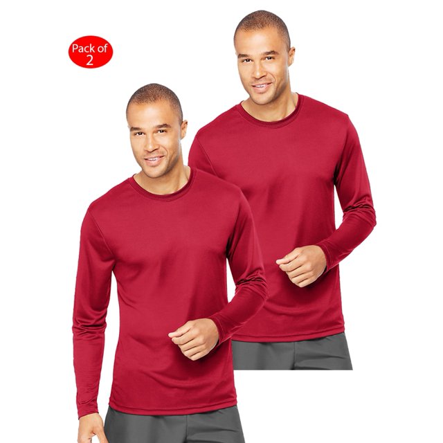 Hanes - T-Shirt de Performance à Manches Longues Cool DRI