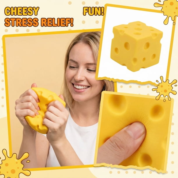 Iスクイーズ 6月 Squeeze Cheese, Squishies Stress Toy, Stress Relief Squishies