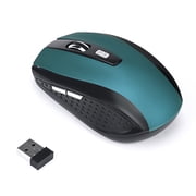 2.4GHz Wireless Gaming Mouse, Xinsrenus Pro Gamer USB Receiver Mouse, 2000 DPI Optical 6-Button Portable Mouse for PC Laptop Desktop, Blue