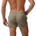 thumbnail image 4 of Shorts de Bain Homme Été Plage Trunks Kaki Uni P, 4 of 8