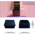 thumbnail image 2 of LAICAIW 4 Pack 1.5 Inch Square Tube End Cap Plastic Plugs, 1.5"x1.5" Square Tubing Plug, Tube End CapsTubing Post End Cap Suitable for Square Tube Square Plastic Plug, Tubing Post End Cap Square Tub, 2 of 7