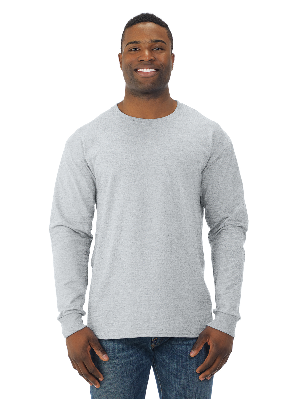 Jerzees T-Shirt à Manches Longues pour Hommes DRI-POWER Active, S, Cendre