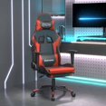 thumbnail image 1 of vidaXL Gaming Chair with Footrest Black and Red Faux Leather, 1 of 5