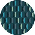 thumbnail image 1 of Ahgly Company Tapis d'Intérieur Lavables en Machine, Ronds, Transitionnels, Vert Cyan Foncé, Ronds de 8', 1 of 7