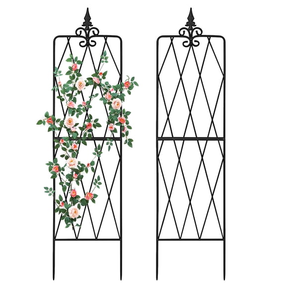 Garden Trellis for Climbing Plants Outdoor, Metal Garden Trellises, Decorative Fencing Flower Trellis with Durable Powder Coating