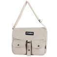 thumbnail image 1 of Japanese Harajuku Messenger Bag Canvas Students Shoulder Satchel (White), 1 of 7