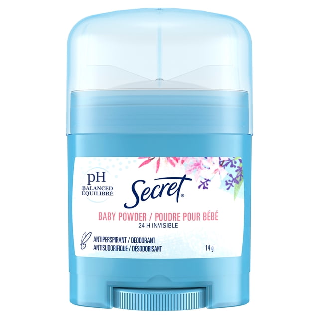 Antisudorifique au pH équilibré poudre pour bébé Secret Invisible