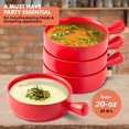 thumbnail image 2 of Soup Bowls 20 Ounce Set Of 4 Porcelain Matte Glaze Bowl with Handle French Onion Soup Bowl, 2 of 8