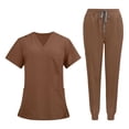 thumbnail image 4 of Xuanheng Nursing Uniform Scrub Set Nurse Top and Pants V Neckline Clothes Work Suits XL, 4 of 8