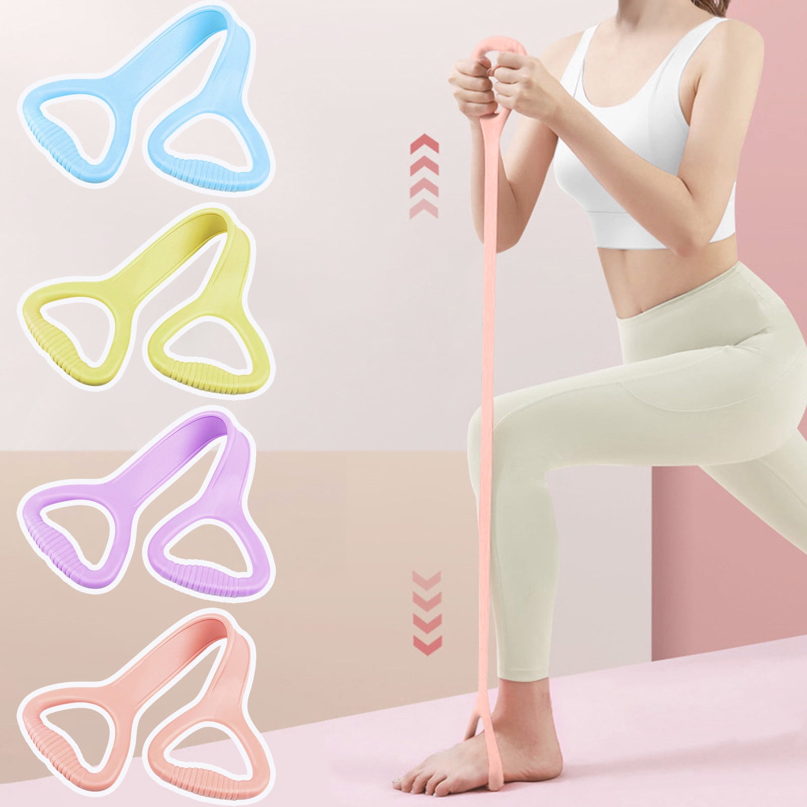 YYV Adjustable Resistance Band Set 10–30 lb Multi-Function Stretching Rope for Yoga Shoulder and Back Flexibility Physical Therapy Home Gym Portable Exercise Bands Resistance Bands
