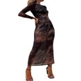 thumbnail image 1 of Long Sleeve Tie-Dye Print Long Dress for Women‘s Fall, 1 of 8