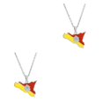 thumbnail image 4 of Transemion Idée-Cadeau Collier Pendentif Unique Convenant à Tous les Âges Déclaration Dorée Couleur Acier Ensemble de 2, 4 of 6