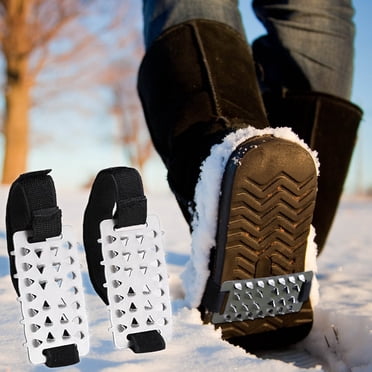 Todaioua 26-Tooth Stainless Steel Ice Cleats for Shoes - Non-Slip Ice Grips with Adjustable Straps, Winter Outdoor Traction Covers for Walking, Hiking, and Snow Safety