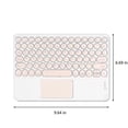 thumbnail image 2 of HLONK Bluetooth Keyboard  Round Cap Design  Portable Wireless Keyboard with Touchpad for Android  PC  Tablet | Electronic Accessories Sale for Your Happy Life(Pink), 2 of 5