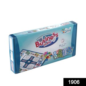 MAHADEV 5-in-1 Business Board Game with Classic Games