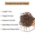 thumbnail image 2 of Chignon Désordonné Pièce de Cheveux Extension de Cheveux avec Bande Élastique Chignon Ondulé Extensions de Cheveux Synthétiques Chouchous Chignons Postiche pour Femmes, 2 of 7