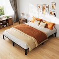 thumbnail image 1 of Ourlova 10 Inch King Bed Frame Heavy Duty Metal Platform Bed Frame with Durable Iron Slat Support and Legs No Box Spring Required No Screws Needed Support Up to 800 Lbs, 1 of 6