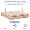 thumbnail image 4 of Outsunny Bac à Sable Couvert avec Couvercle et Auvent Ajustable pour Enfants, Naturel, 4 of 9