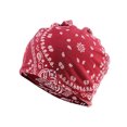 thumbnail image 1 of Maoww Bonnet Slouchy Style Bohème Musulman Hijab Turban Extensible Mode Protection des Oreilles Accessoires Coiffure Bonnet Fleur Rouge, 1 of 9