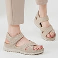 thumbnail image 3 of IUJSOY Walking Sandals for Women Lightweight Mesh Open Toe Comfort Footbed Platform Beach Shoes, 3 of 7