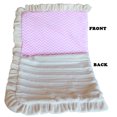thumbnail image 1 of Luxurious Plush Pet Blanket Pink Chevron 1/2 Size, 1 of 1