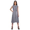 thumbnail image 1 of Moomaya Robe Kurti Sans Manches à Boutons Imprimée avec Poche Chemise Décontractée de Travail, 1 of 4