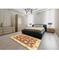 thumbnail image 4 of Ahgly Company Indoor Rectangle Abstract Mustard Yellow Oriental Area Rugs, 6' x 9', 4 of 6