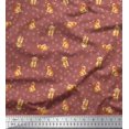 thumbnail image 1 of Soimoi Modal Satin Fabric Paw,Bone & Puppy Dog Decor Fabric Printed Yard 42 Inch Wide, 1 of 3