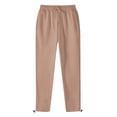 thumbnail image 1 of Mefallenssiah Full Length Pants Clearance Men'S Sports Leisure Pocket Solid Color Elastic Waist Drawstring Straight Leg Retractable Hem Design Long Pants, 1 of 6