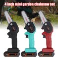 thumbnail image 1 of Mini Pruning Saw 4 inch Rechargeable Garden Logging Chain Saw Hand-held Garden Cutting Machine Set with Tools, 1 of 7