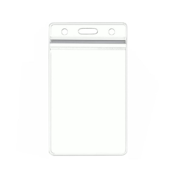 Tanxxt Promotion Fournitures de Rentrée Scolaire Porte-Cartes d'Identité Étui en Vinyle Plastique Souple Transparent avec Type Imperméable Fermeture Éclair Refermable 5/10/20 Pcs